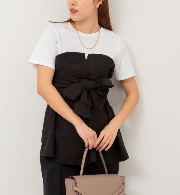 NOLLEY'S「【追加】◇【WEB先行発売】ビスチェ風コンビTシャツ」|Tシャツ・カットソー|