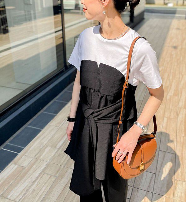 NOLLEY'S「【追加】◇【WEB先行発売】ビスチェ風コンビTシャツ」|Tシャツ・カットソー|