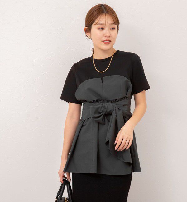 NOLLEY'S「【追加】◇【WEB先行発売】ビスチェ風コンビTシャツ」|Tシャツ・カットソー|