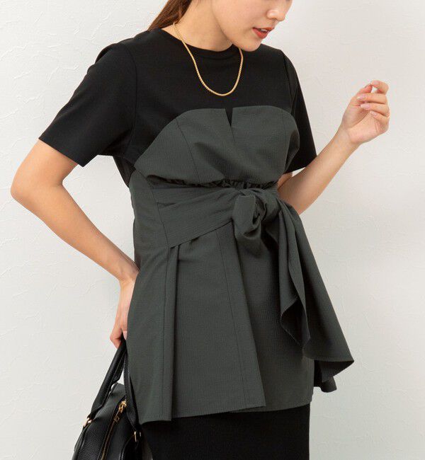 NOLLEY'S「【追加】◇【WEB先行発売】ビスチェ風コンビTシャツ」|Tシャツ・カットソー|