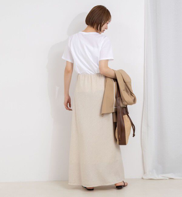 NOLLEY'S「ウォッシャブル綿麻スラブナロースカート」|スカート|