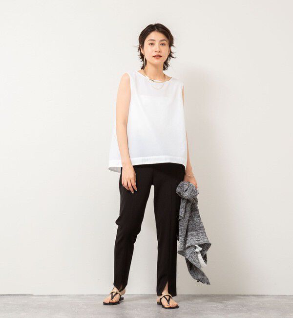 NOLLEY'S「エクセルテックタンブラーノースリーブブラウス」|シャツ・ブラウス|