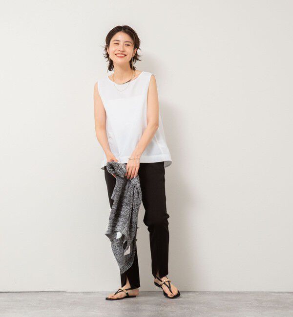 NOLLEY'S「エクセルテックタンブラーノースリーブブラウス」|シャツ・ブラウス|