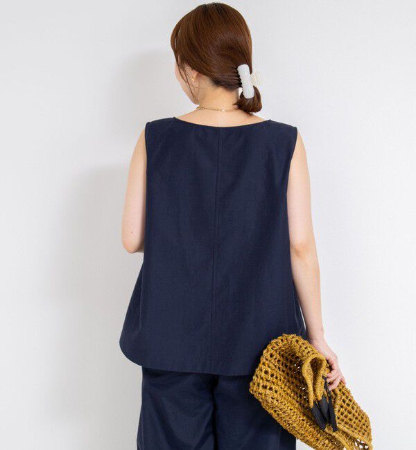 NOLLEY'S「エクセルテックタンブラーノースリーブブラウス」|シャツ・ブラウス|