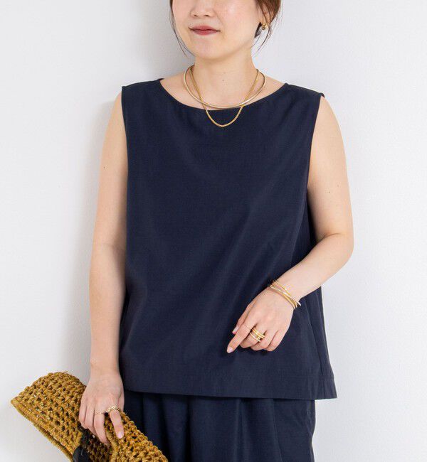 NOLLEY'S「エクセルテックタンブラーノースリーブブラウス」|シャツ・ブラウス|