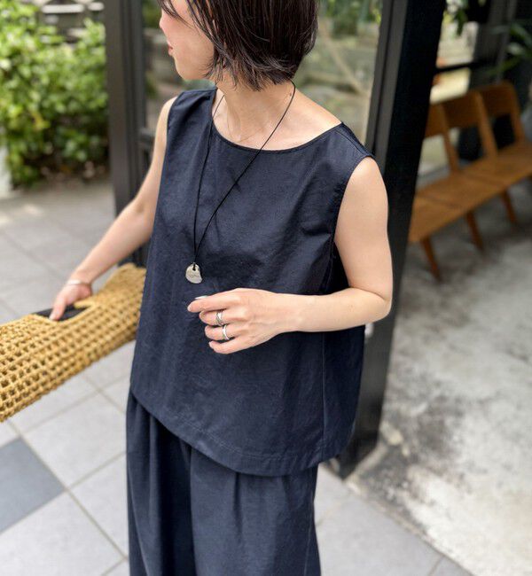 NOLLEY'S「エクセルテックタンブラーノースリーブブラウス」|シャツ・ブラウス|