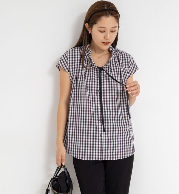 NOLLEY'S「衿フリルショートスリーブシャツ」|シャツ・ブラウス|