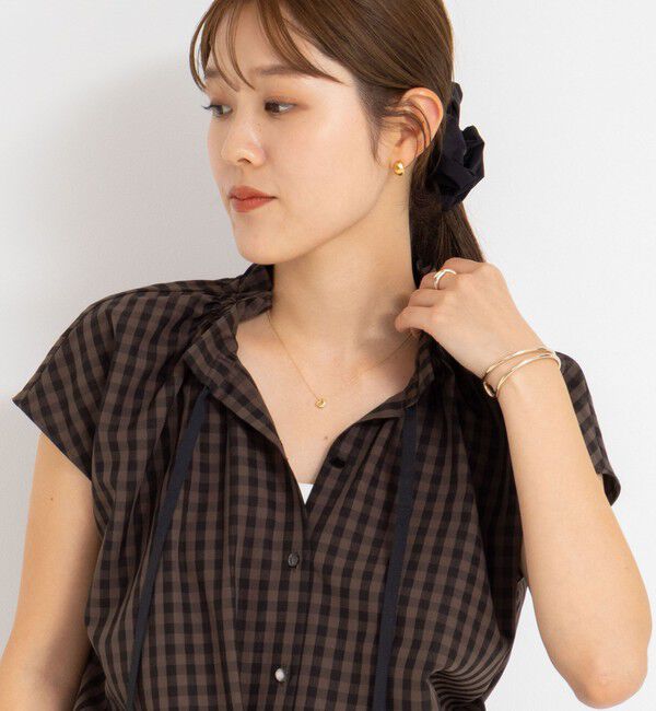 NOLLEY'S「衿フリルショートスリーブシャツ」|シャツ・ブラウス|