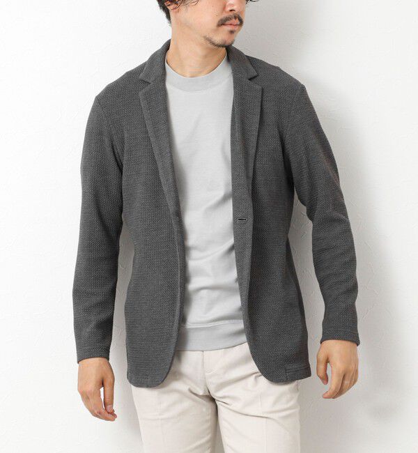 Stutostein「《ビジカジ対応》Relax Jogger Jersey ウォッシャブルテーラーCD」|カーディガン|