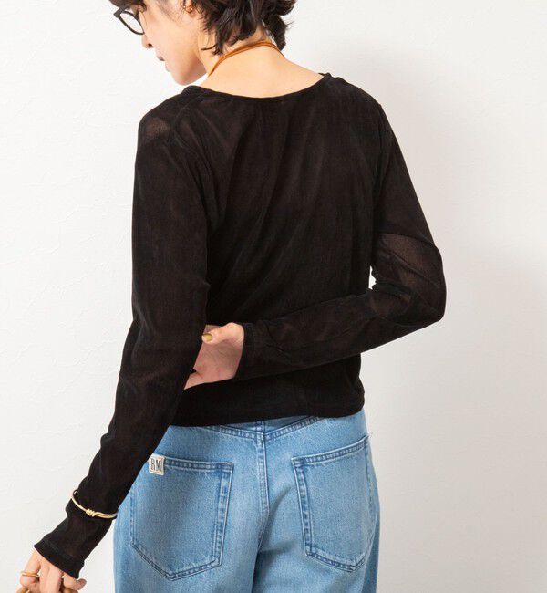 NOLLEY'S「フロッキーチュールカーディガン」|カーディガン|