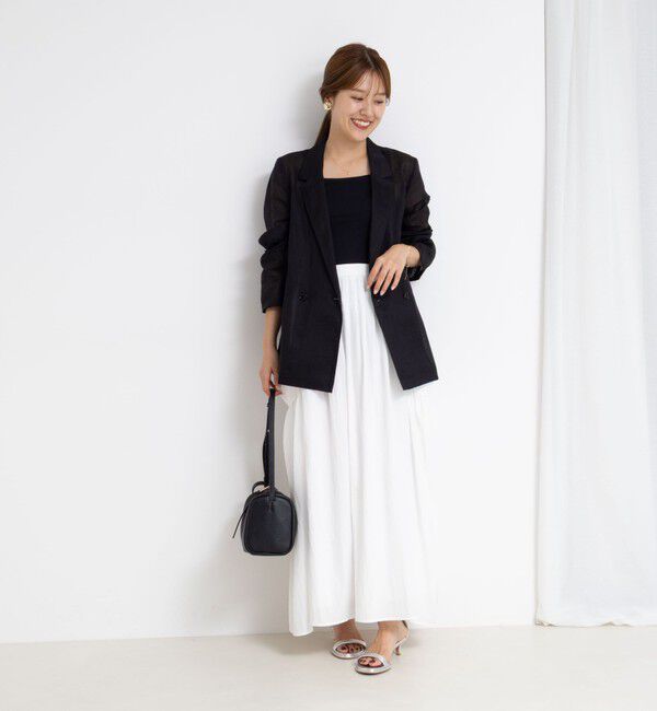 NOLLEY'S「ウォッシャブルシアーラミーダブルジャケット」|テーラードジャケット|