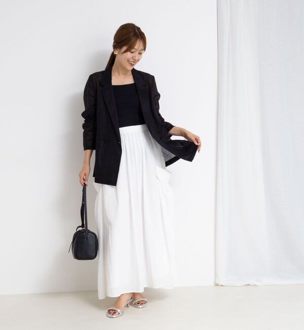 NOLLEY'S「ウォッシャブルシアーラミーダブルジャケット」|テーラードジャケット|