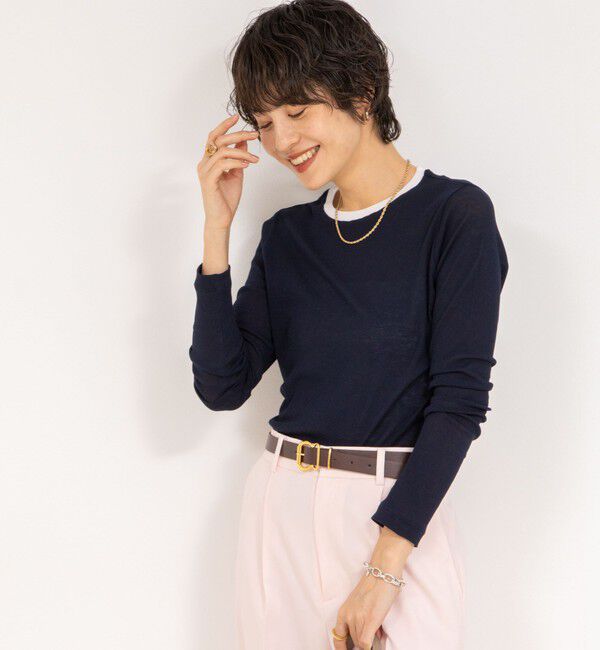 NOLLEY'S sophi「シアー配色トリミングロンT」|Tシャツ・カットソー|