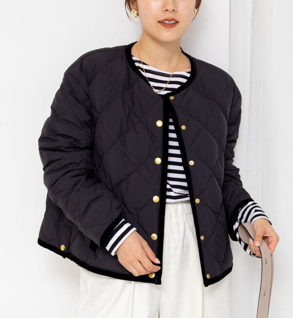 NOLLEY'S「【TAION&times;LIMONTA】別注ベロアパイピングショートダウン」|ダウン|