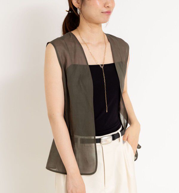 NOLLEY'S「オーガンジージレ」|ベスト・ジレ|ダークブラウン