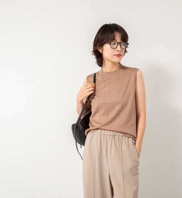 NOLLEY'S sophi「《アンサンブル対応》《手洗い可能》W混ラメハイネックプルオーバーニット」|ニット・セーター|