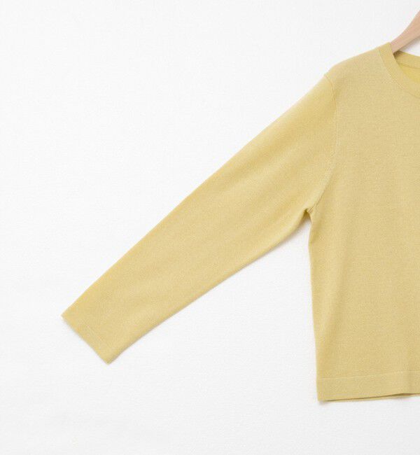 NOLLEY'S sophi「《アンサンブル対応》《手洗い可能》W混ラメクルーネックカーディガン」|カーディガン|