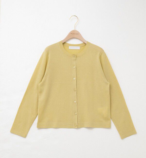 NOLLEY'S sophi「《アンサンブル対応》《手洗い可能》W混ラメクルーネックカーディガン」|カーディガン|