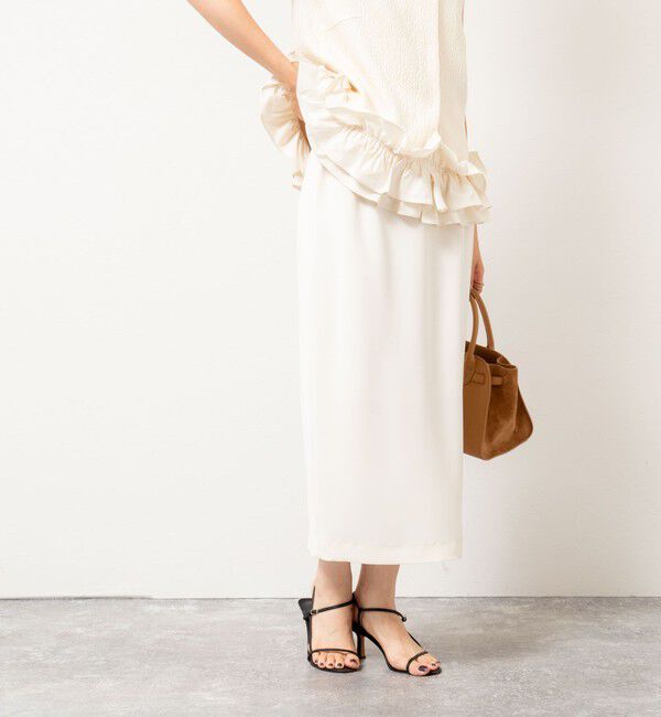 NOLLEY'S sophi「《セットアップ対応》ウォッシャブルダブルサテンイージースカート」|タイト|