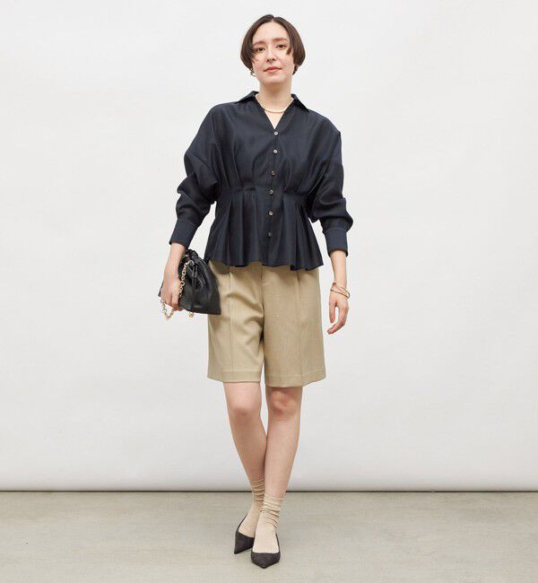 NOLLEY'S「《セットアップ対応》ウォッシャブルウール調ストレッチハーフパンツ」|その他|