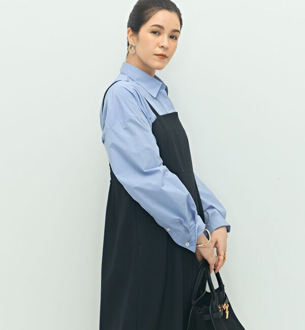 NOLLEY'S「ウォッシャブルウール調ストレッチキャミワンピース」|ワンピース|