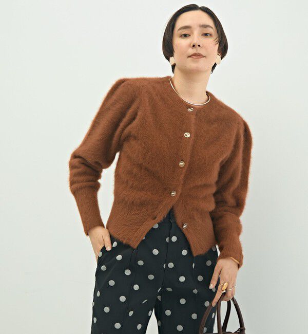 Laraaji「FOXカシミヤボックス袖2WAYカーディガン」|カーディガン|