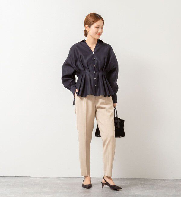 NOLLEY'S「ウォッシャブル麻調スリムパンツ」|その他|