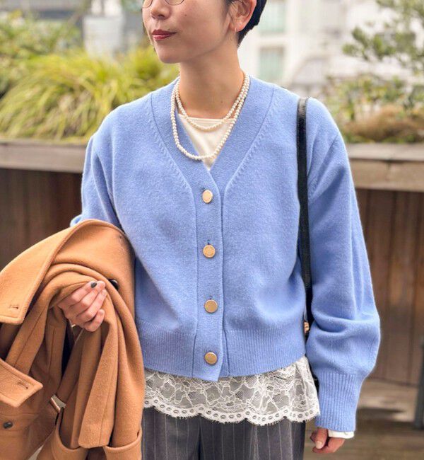 NOLLEY'S「5GノアリスVネックカーディガン」|カーディガン|サックス