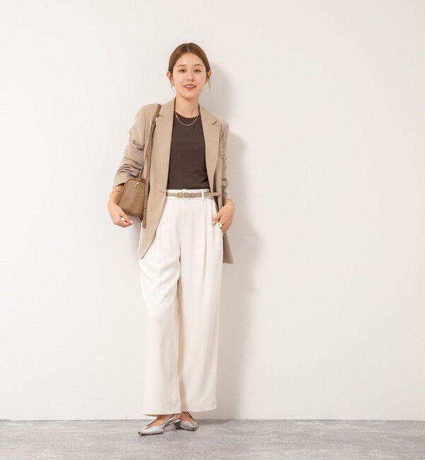 NOLLEY'S「ウォッシャブルバックサテンジョーゼットイージーパンツ」|その他|