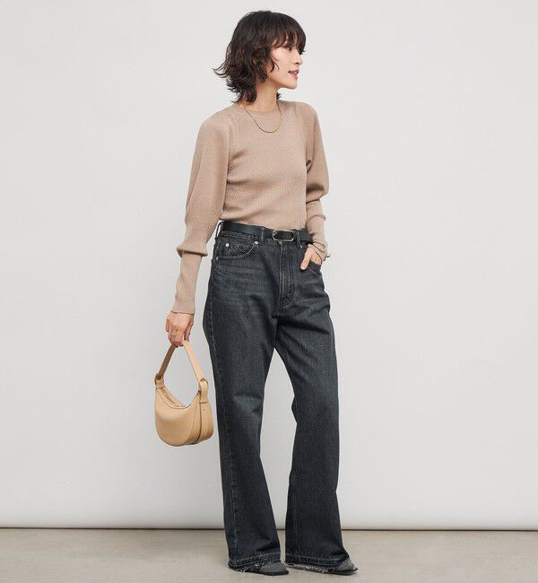 NOLLEY'S「《手洗い可能》リブパフスリーブプルオーバーニット」|ニット・セーター|