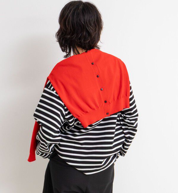 NOLLEY'S「nolnolウォッシャブルMVSシルケットボーダーT」|Tシャツ・カットソー|