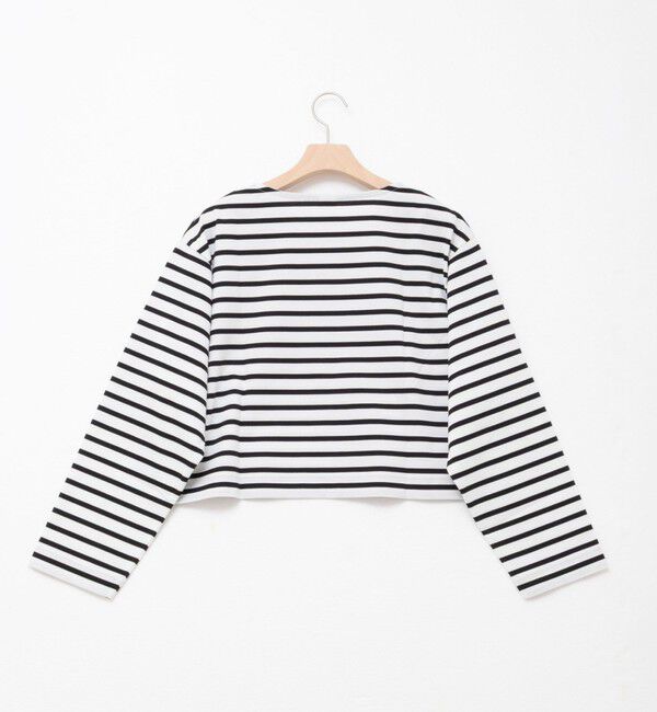 NOLLEY'S「nolnol ウォッシャブルMVSシルケットボーダーショートT」|Tシャツ・カットソー|