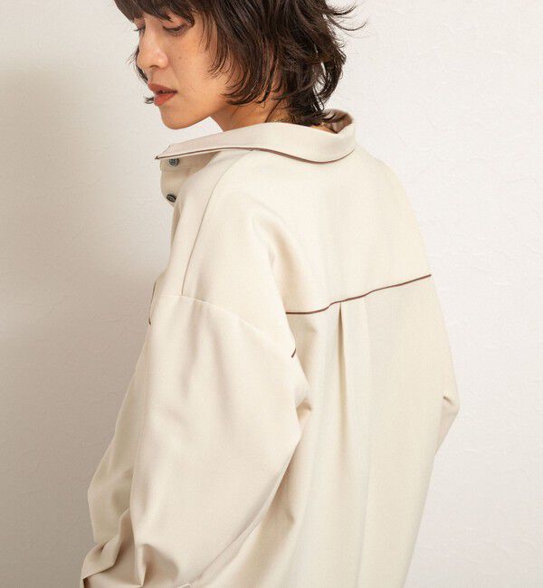 MAQWEL「【MAQWEL/マクウェル】パイピングシャツ」|シャツ・ブラウス|