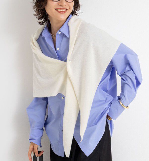 NOLLEY'S「《手洗い可能》カシミヤ混三角ストール」|ニット・セーター|