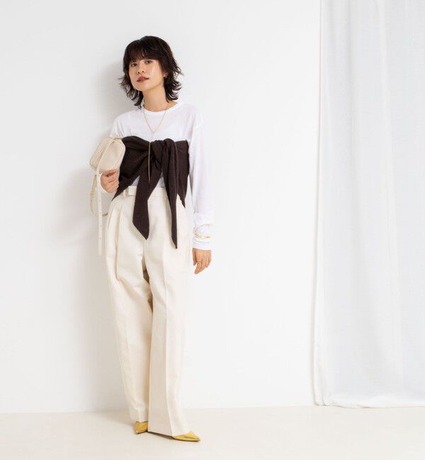 NOLLEY'S「《手洗い可能》カシミヤ混三角ストール」|ニット・セーター|