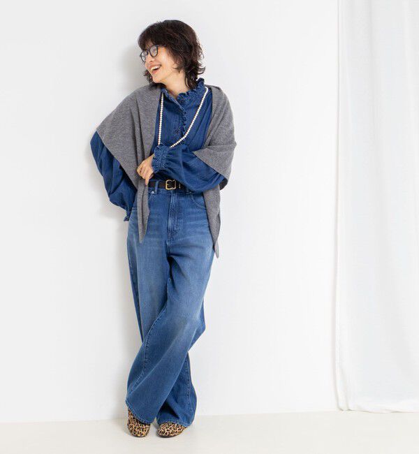 NOLLEY'S「《手洗い可能》カシミヤ混三角ストール」|ニット・セーター|