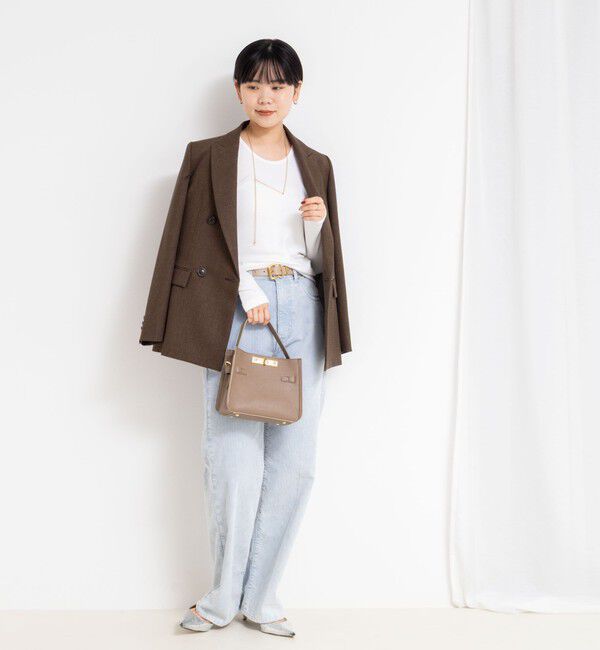 NOLLEY'S sophi「ウォッシャブルベアテレコUネックロンT＜エンジェルウール使用＞」|Tシャツ・カットソー|