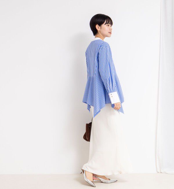 NOLLEY'S sophi「ウォッシャブルハンカチーフヘムシャツ」|シャツ・ブラウス|