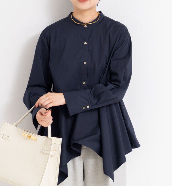 NOLLEY'S sophi「ウォッシャブルハンカチーフヘムシャツ」|シャツ・ブラウス|