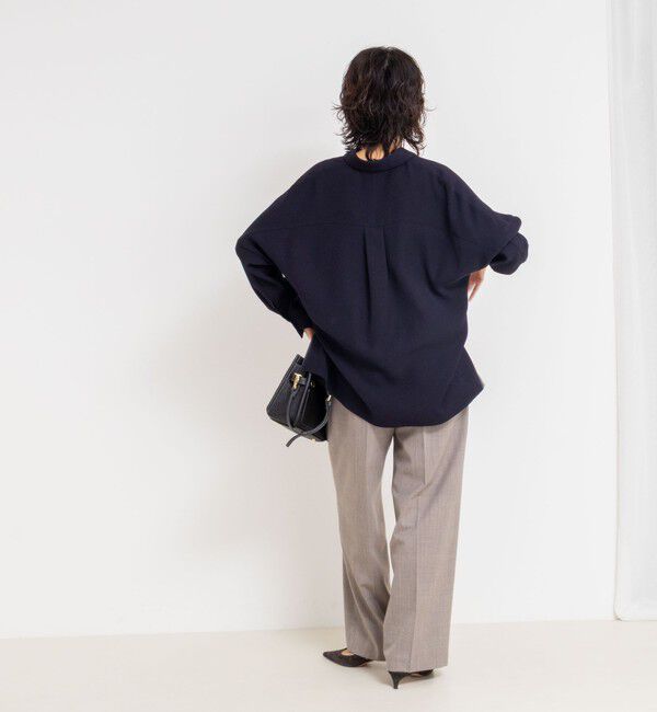 NOLLEY'S sophi「《morisachiシリーズとセットアップ対応》ウォッシャブルダブルサテンスキッパーブラウス」|シャツ・ブラウス|