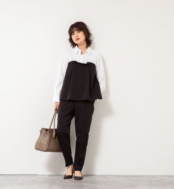 NOLLEY'S「《セットアップ対応》ウォッシャブルビスチェ風切替シャツ」|シャツ・ブラウス|