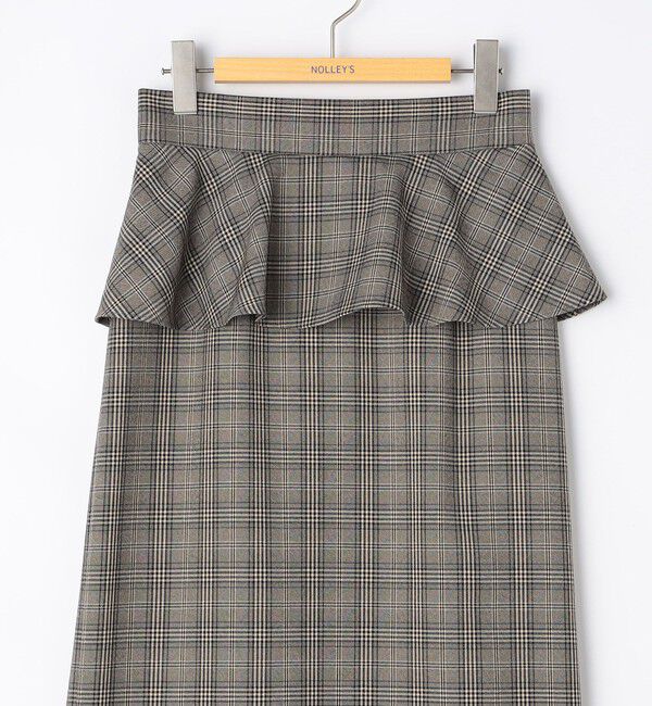 NOLLEY'S「ウォッシャブルペプラムタイトミディスカート」|タイト|