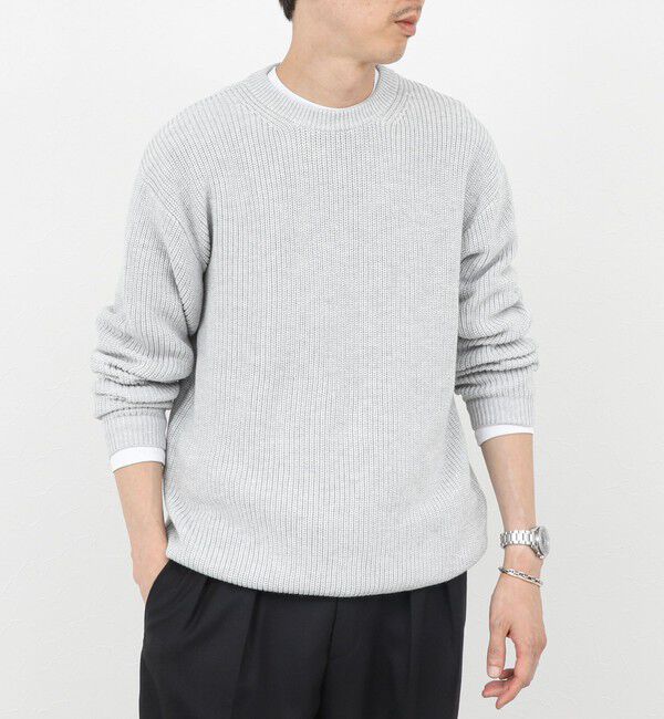 NOLLEY'S goodman「《2点セット》ウォッシャブル/抗菌加工 片畦7Gプルオーバー(ロンT付) 25AW」|ニット・セーター|