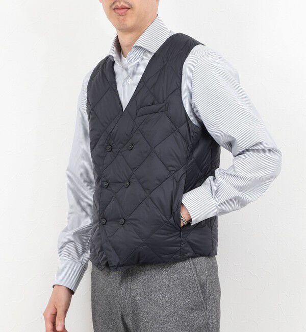 NOLLEY'S goodman「【TAION/タイオン】W-BREASTED SNAP BUTTON DOWN GILET 25AW」|ダウンベスト・ベスト|ダークネイビー