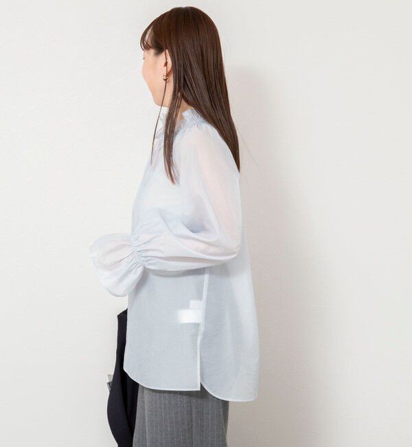 NOLLEY'S sophi「ウォッシャブルオーガンジーフリルブラウス」|シャツ・ブラウス|