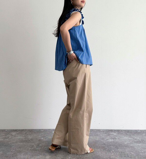 fredy emue「マルチウェイストライプノースリーブブラウス」|シャツ・ブラウス|