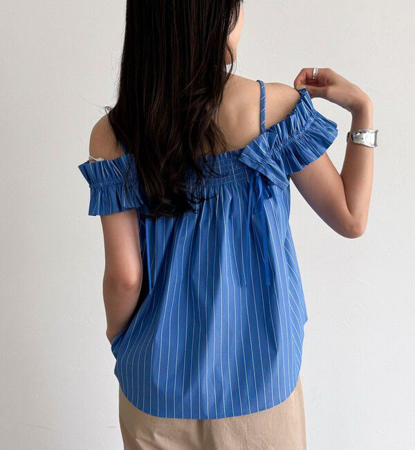 fredy emue「マルチウェイストライプノースリーブブラウス」|シャツ・ブラウス|