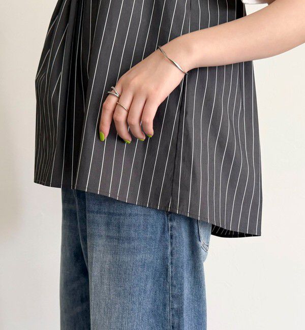 fredy emue「マルチウェイストライプノースリーブブラウス」|シャツ・ブラウス|