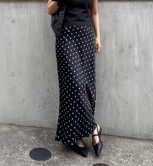 fredy emue「ワッシャーサテンドットスカート」|スカート|