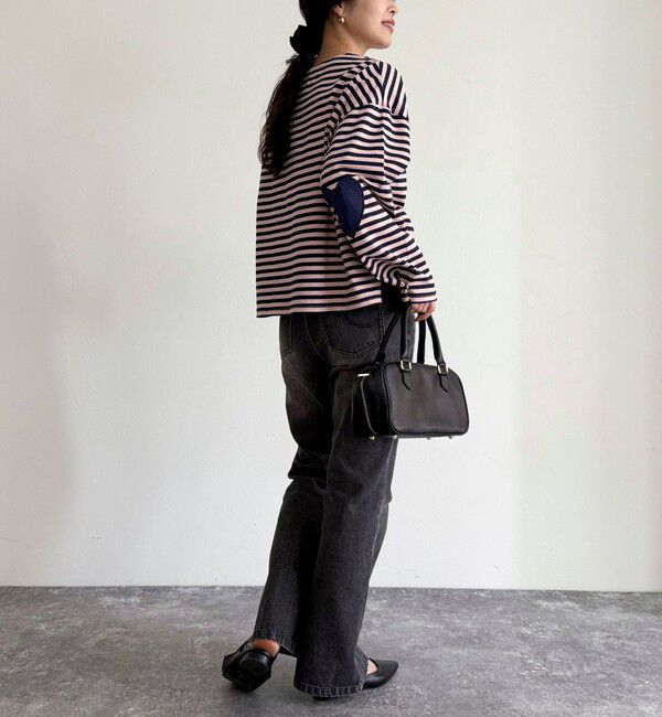 fredy emue「ボーダーハートパッチプルオーバー」|Tシャツ・カットソー|